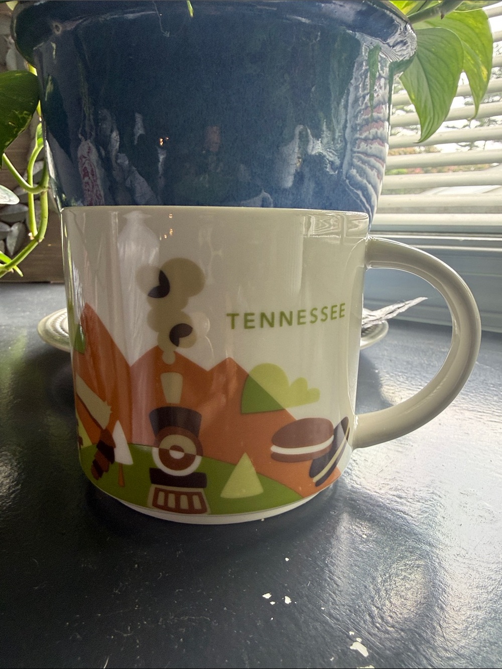Starbucks Tennessee White Green Orange Brown Landmark Mug